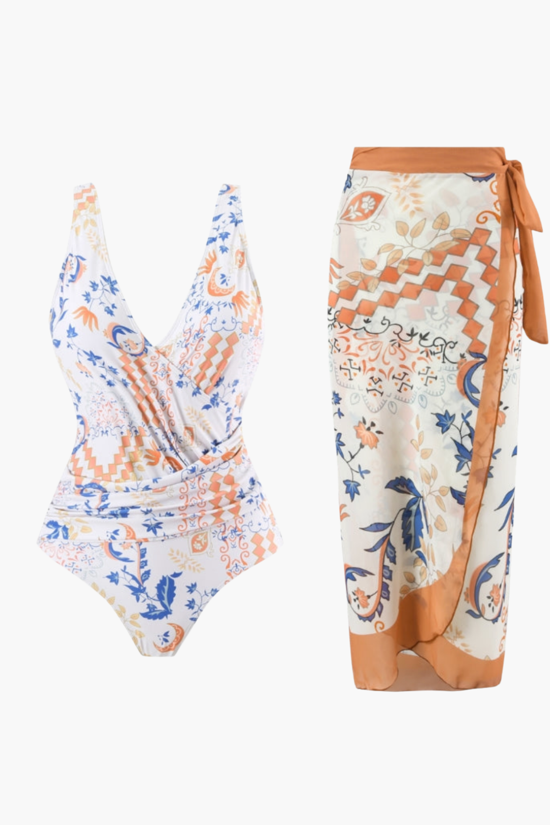 Bañador & Pareo Estampado Suave