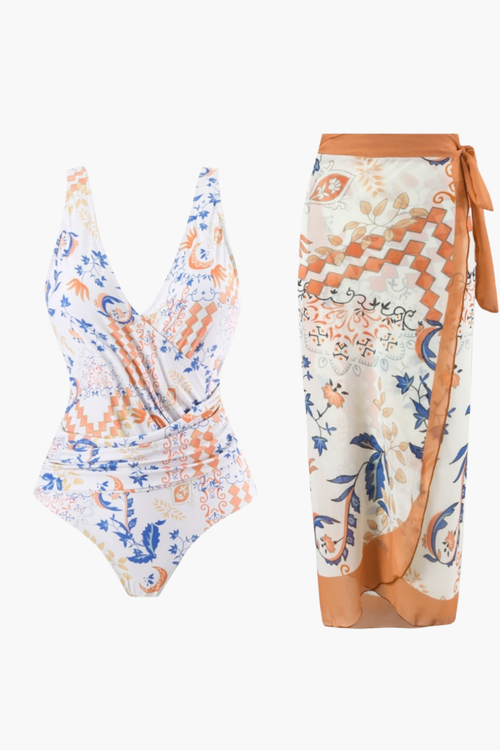 Bañador & Pareo Estampado Suave