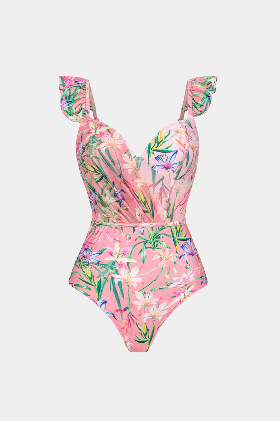 Bañador & Pareo Floral Rosa