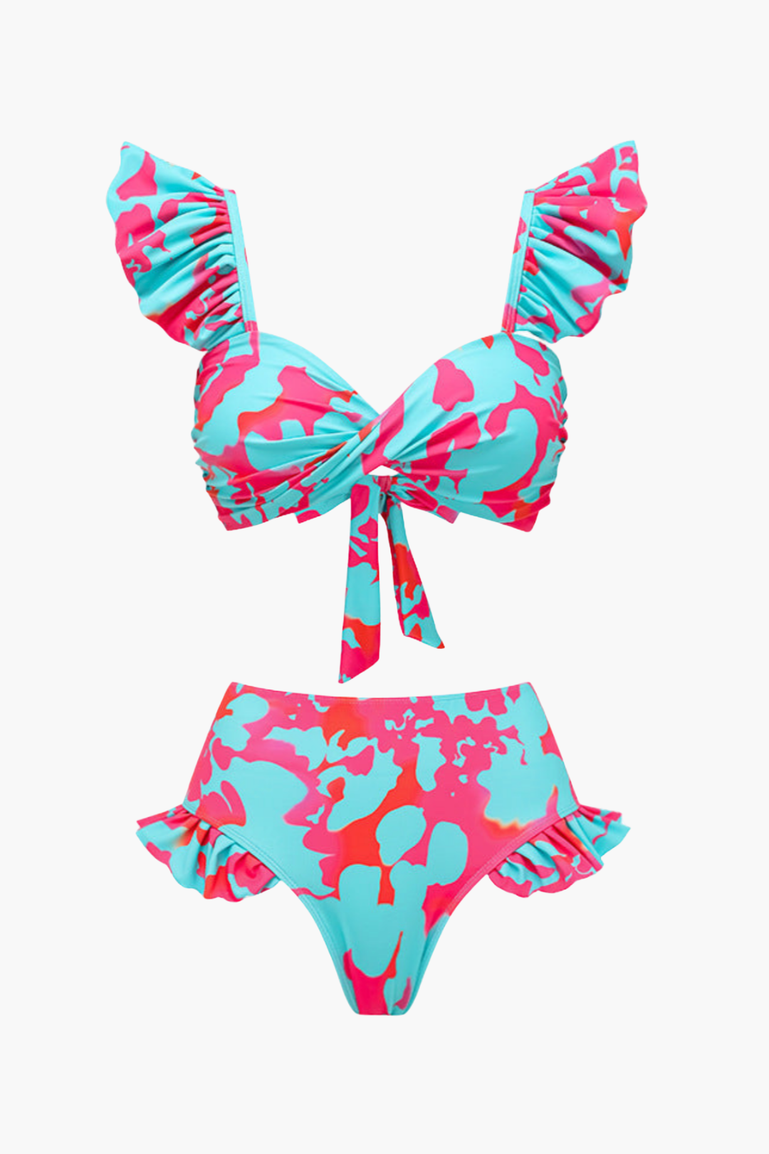 Bikini & Pareo Floral Rosa