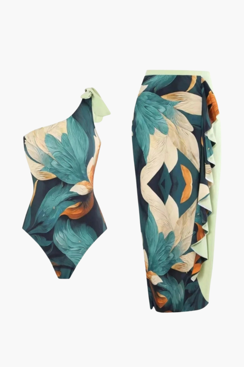 Bañador & Pareo Tropical Verde