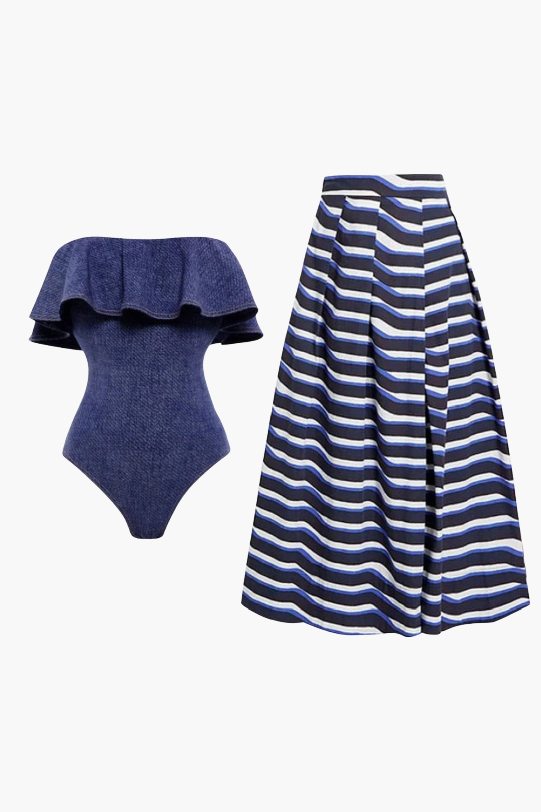 Bañador & Pareo Rayas Elegantes