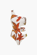 Bañador & Pareo Floral Naranja