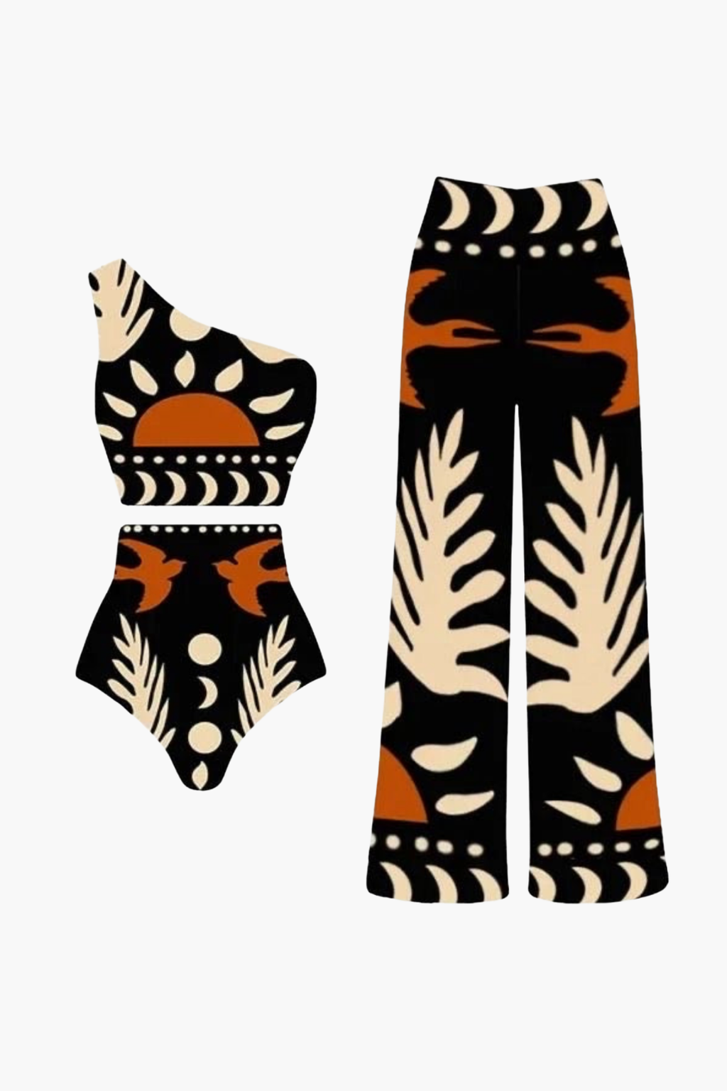 Bañador & Pareo Tribal Negro