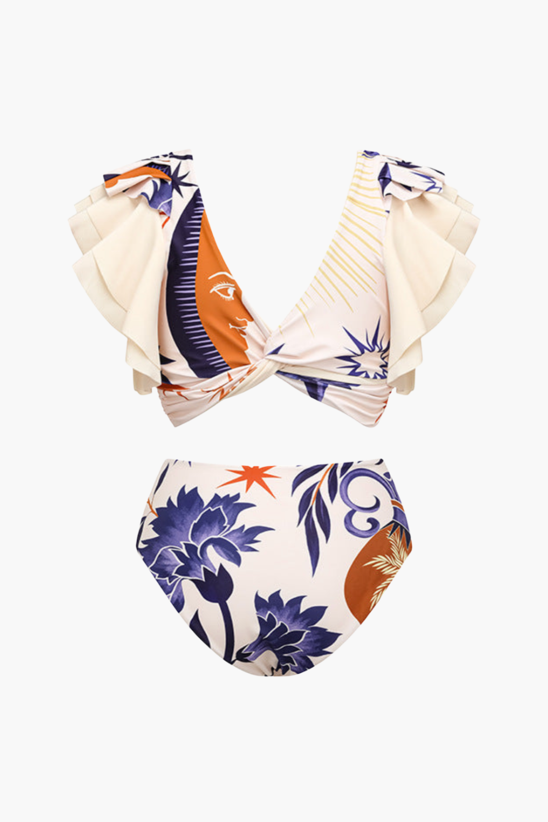 Bikini & Pareo Tropical Blanco