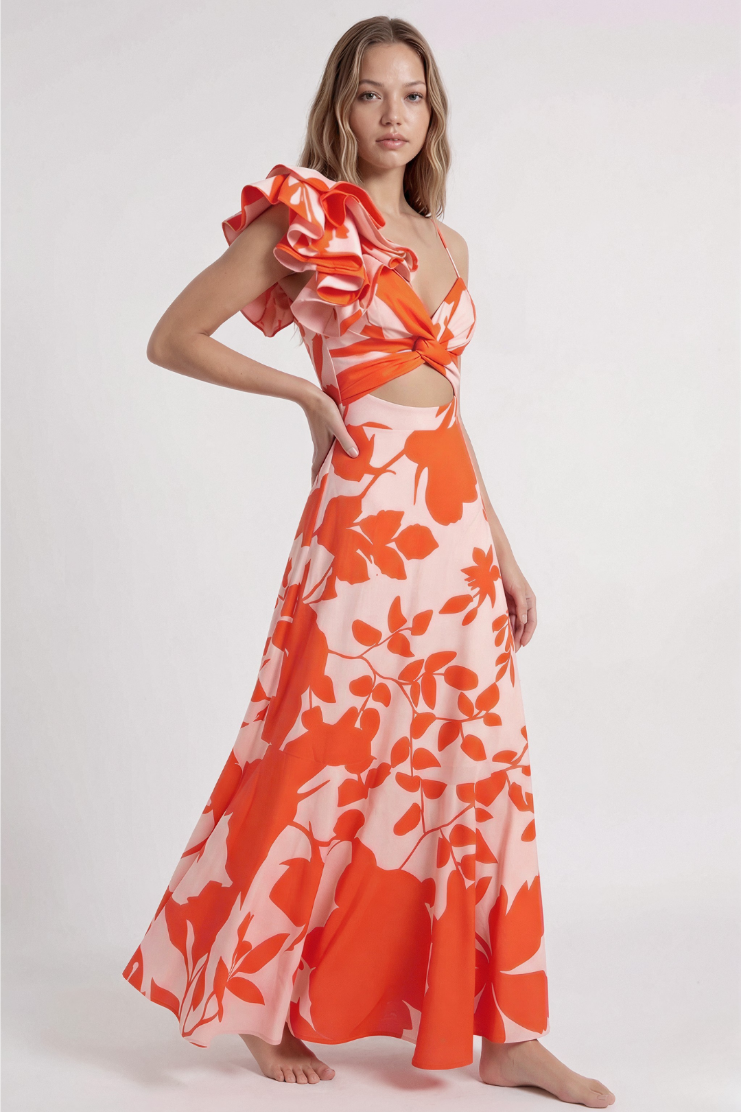 Bañador & Pareo Floral Rojo