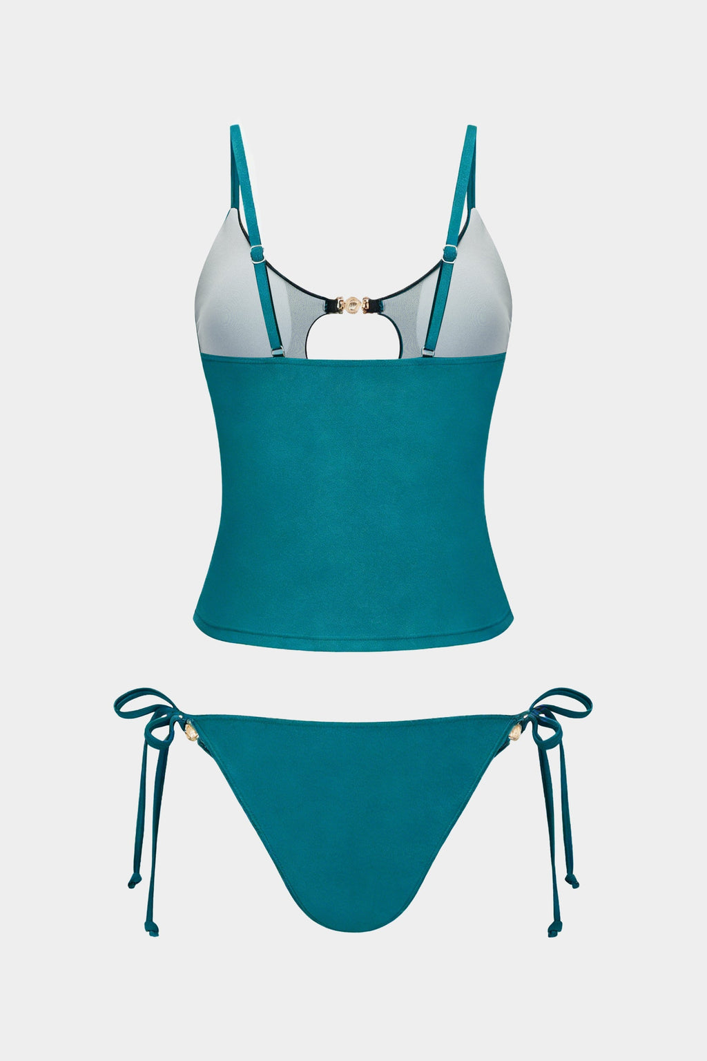 Metallic Decor Cut Out Bikini Set
