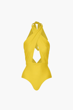 Bañador & Pareo Amarillo Tropical