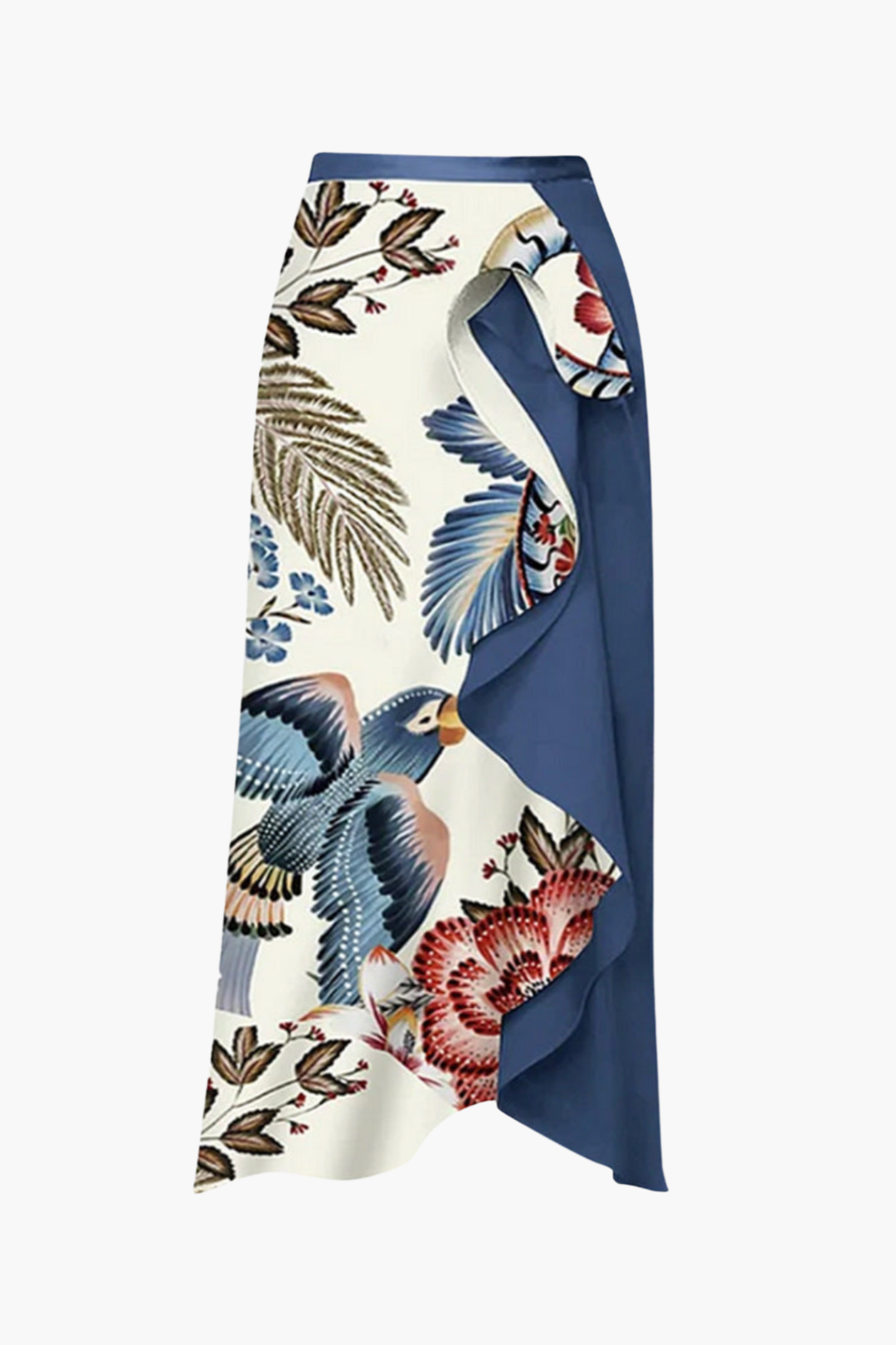 Bikini & Pareo Floral Azul