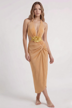 Bañador & Pareo Dorado Elegante