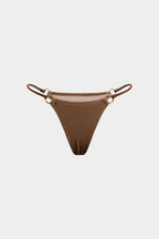 Bikini & Pareo Marrón Texturizado