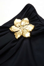 Bikini Negro Detalle Dorado
