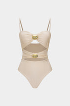 Bañador Cut-Out Dorado