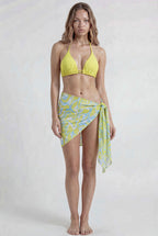 Bikini & Pareo Amarillo Estampado
