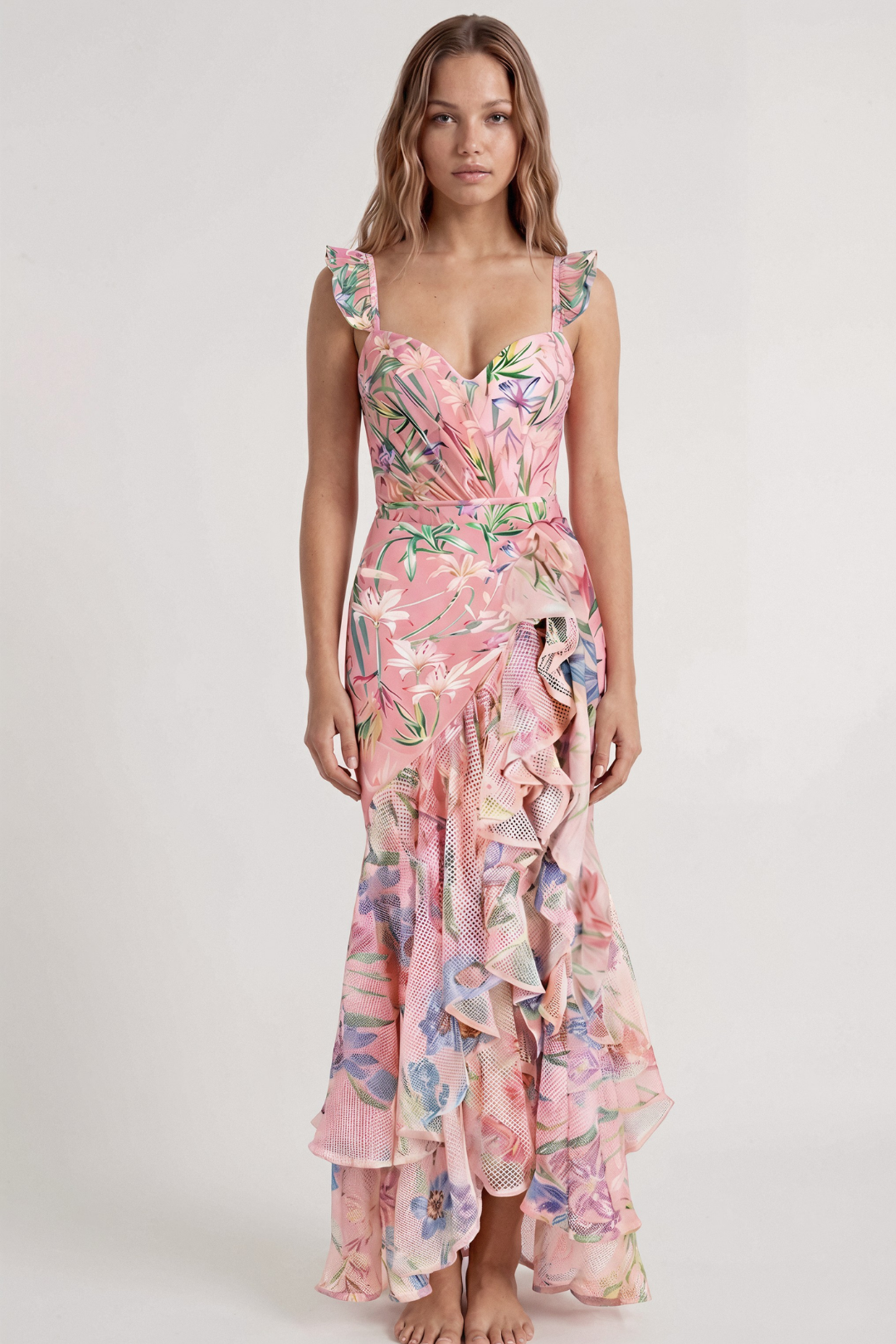 Bañador & Pareo Floral Rosa