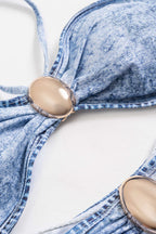 Bañador Denim Cut Out