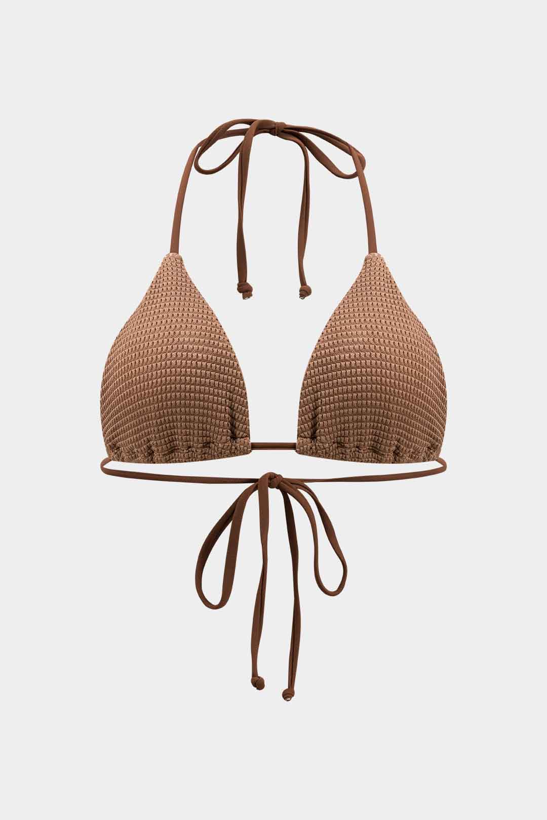 Bikini & Pareo Marrón Texturizado