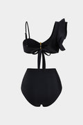 Bikini Negro Detalle Dorado