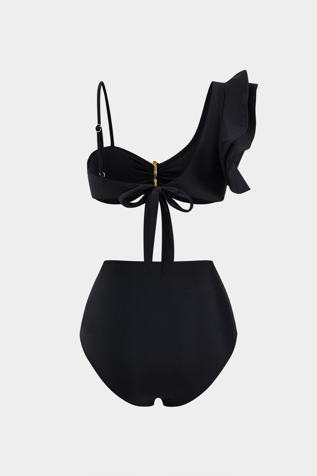 Bikini Negro Detalle Dorado