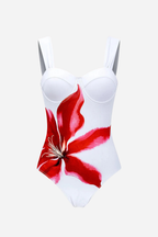 Bañador Flor Roja
