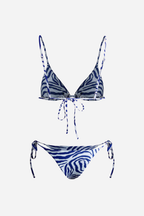 Bikini Zebra Azul