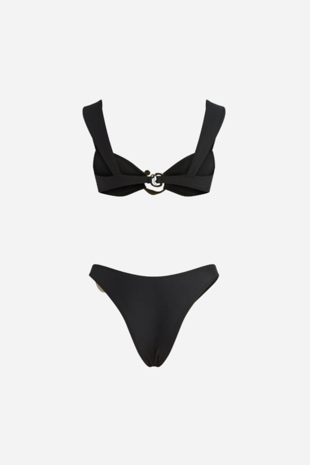Bikini Negro Detalle Dorado