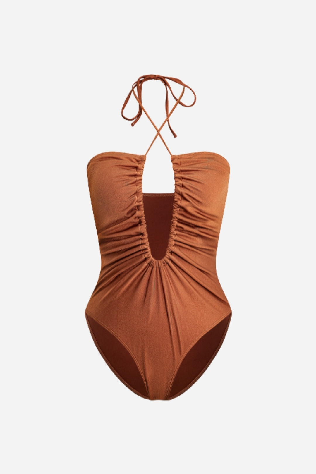 Bañador Marrón Halter