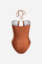 Bañador Marrón Halter