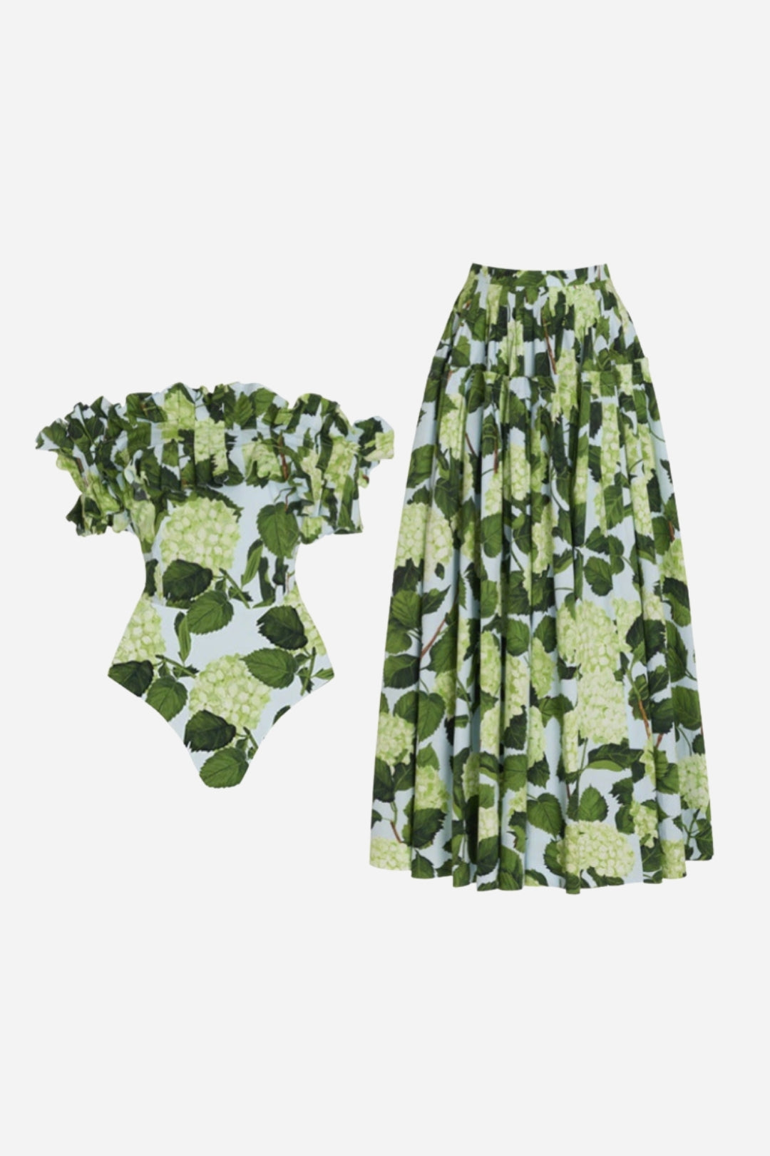 Bañador & Pareo Floral Verde