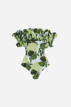 Bañador & Pareo Floral Verde