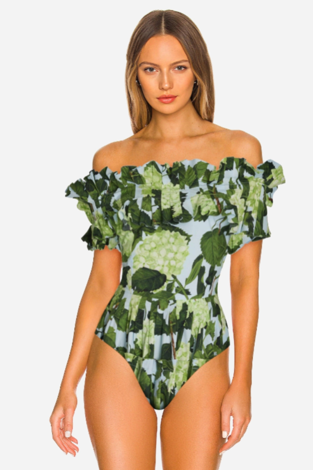 Bañador & Pareo Floral Verde