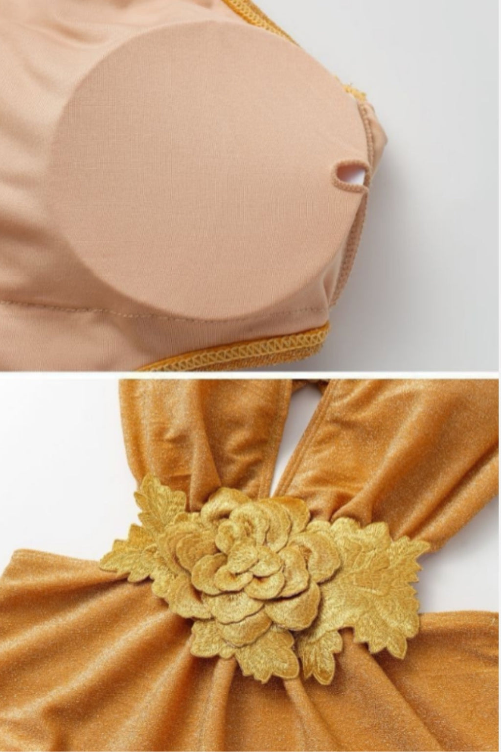 Bañador & Pareo Dorado Elegante