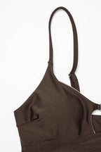 Metallic Decor Cut Out Bikini Set