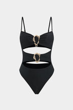 Rosvell Noir Jewel Cut-Out Bañador
